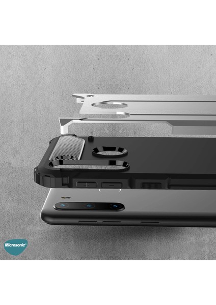 Samsung Galaxy A21 Kılıf Rugged Armor Gümüş