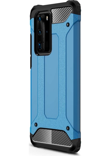 Huawei P40 Pro Kılıf Rugged Armor Mavi