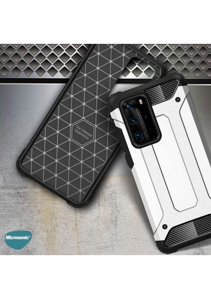 Huawei P40 Pro Kılıf Rugged Armor Mavi