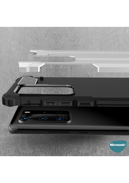 Huawei P40 Pro Kılıf Rugged Armor Mavi