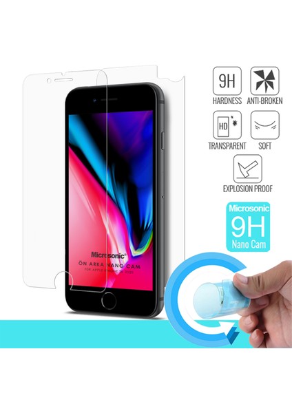 Apple iPhone Se 2020 Ön + Arka Nano Cam Ekran Koruyucu