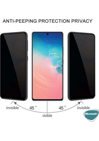 Samsung Galaxy A81 Privacy 5D Gizlilik Filtreli Cam Ekran Koruyucu Siyah fiyatları