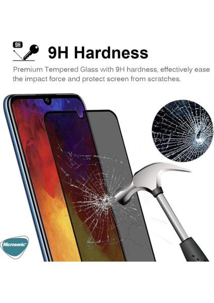 Huawei Honor 8A Privacy 5D Gizlilik Filtreli Cam Ekran Koruyucu Siyah modelleri