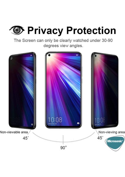 Huawei Nova 5t Privacy 5D Gizlilik Filtreli Cam Ekran Koruyucu Siyah fiyatları