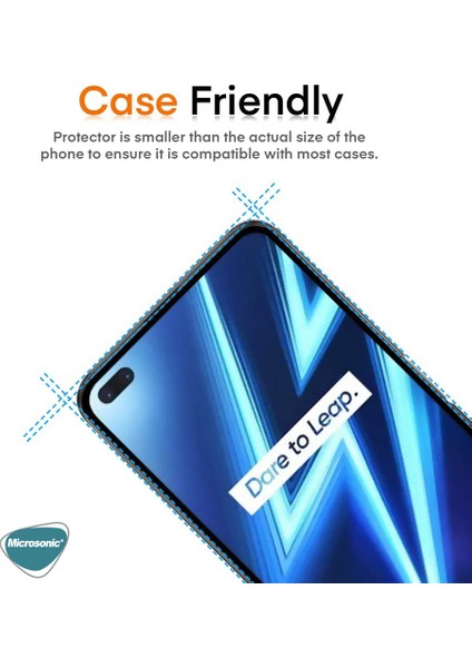 Realme 6 Pro Tam Kaplayan Temperli Cam Ekran Koruyucu Siyah
