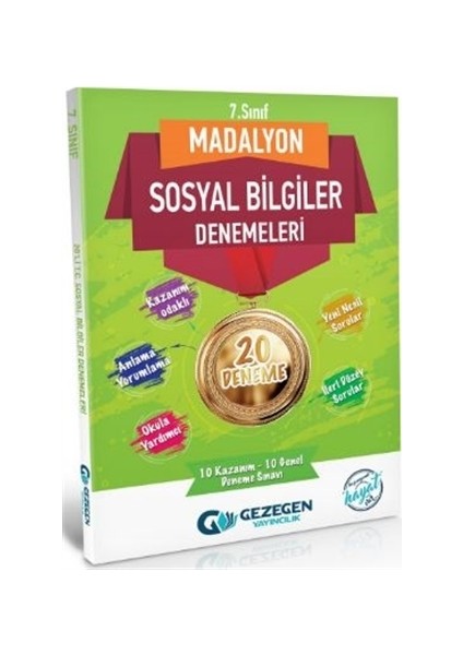 7.Sınıf Madalyon Sosyal Bilgiler Denemeleri 20 Deneme