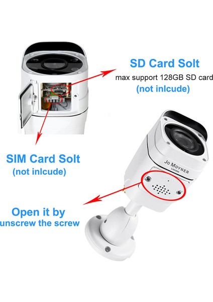 5MP Full HD IR Gece Görüşlü Wifi Kablosuz IP Güvenlik Kamerası