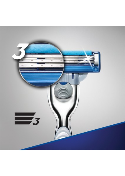 Mach 3 Turbo Tıraş Makinesi + 4 Yedek Bıçak + 2'li Tıraş Köpüğü
