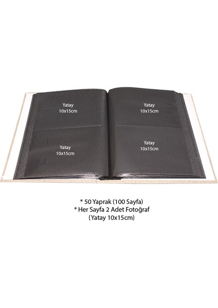 15 x 20 cm 100’lük Deri Fotoğraf Albümü fiyatları