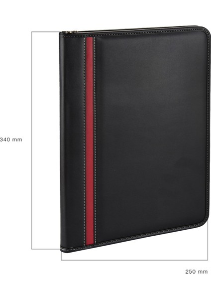 A4 Suni Deri Phone Fermuarlı Sekreter Blok Tablası Hesap Makinalı 100 Yaprak Siyah modelleri