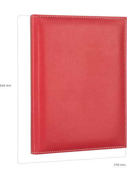 Çizgili Defter Diplomat 17 x 24 cm Kırmızı modelleri