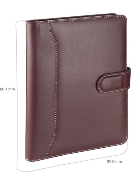 Diplomat Dilli Mıknatıs Kapak Organizer Kareli Defterli 17 x 24 cm Bordo