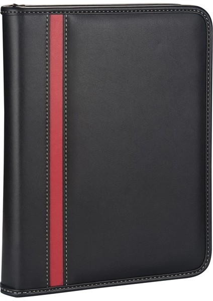 Diplomat Fermuarlı 4 Halkalı Organizer Defterli Siyah 15 x 21 cm Kareli