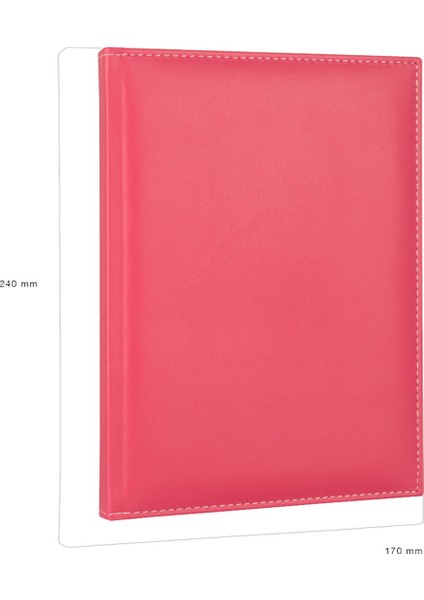Düz Defter Diplomat 17 x 24 cm Fuşya
