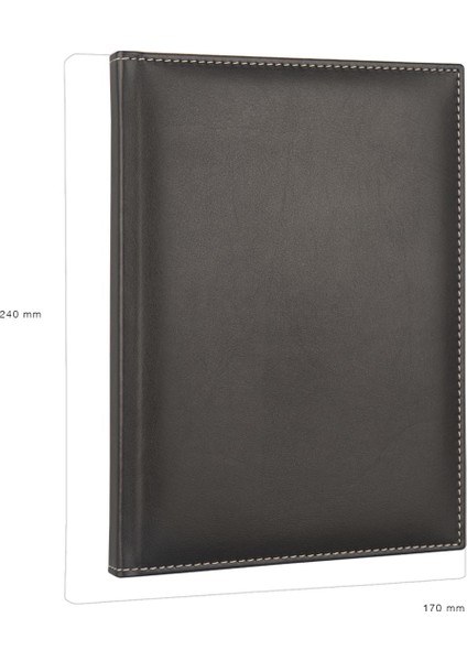 Düz Defter Diplomat 17 x 24 cm Siyah