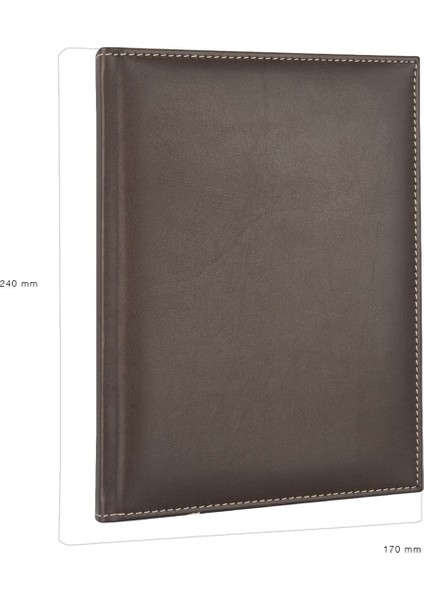 Kareli Defter Diplomat 17 x 24 cm Kahve
