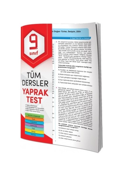 Element Yayınları 9.sınıf Tüm Dersler Yaprak Test