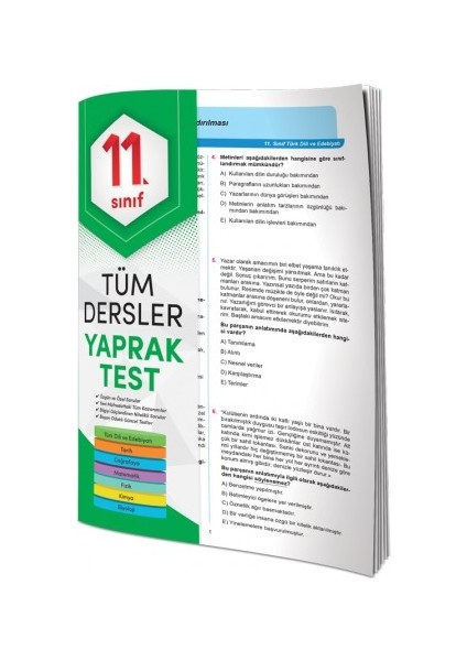 Element Yayınları 11.sınıf Tüm Dersler Yaprak Test