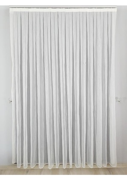 Zincir Ip Çizgili Modern Tül Perde 1'e 3 Pileli ET3001 500 x 260 cm