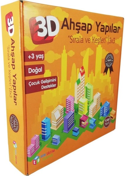 Hobi Eğitim Dünyası Ahşap Yapılar Apartmanlar 3 Boyutlu