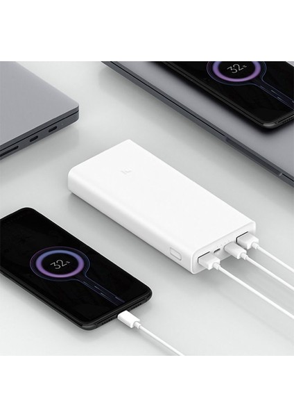 Mi Powerbank 3 20000mAh 18W Hızlı Şarj PLM18ZM Beyaz