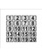 Metal Kapı Masa Dolap Numarası 3,5 x 5 cm 20'li Dikdörtgen 1-20 Gümüş 1