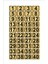 Metal Kapı Masa Dolap Numarası 3,5 x 5 cm Dikdörtgen 40'lı 1-40 Altın 1