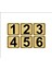 Metal Kapı Masa Dolap Numarası 5 x 5 cm 6'lı 1-6 Altın 1