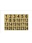 Metal Kapı Masa Dolap Numarası 7 x 7 cm 24'lü 1-24 Altın 1