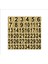 Metal Kapı Masa Dolap Numarası 7 x 7 cm 36'lı 1-36 Altın 1