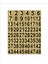 Metal Kapı Masa Dolap Numarası 15 x 15 cm 48'li 1-48 Altın 1