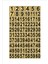 Metal Kapı Masa Dolap Numarası 7 x 7 cm 60'lı 1-60 Altın 1