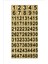 Metal Kapı Masa Dolap Numarası 3,5 x 3,5 cm 50'li 1-50 Altın 1