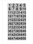 Metal Kapı Masa Dolap Numarası 5 x 5 cm 50'li 1-50 Gümüş 1