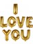 Folyo Balon I Love You Set Gold 1