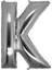 Gümüş Folyo Balon K Harfi 40 cm 1