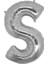 Gümüş Folyo Balon S Harfi 90 cm 1