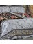 Fabricator Delux Saten 83 Tel Pamuk Saten Çift Kişilik Nevresim Takımı DESEN:12139 Siyah-Gri 4