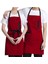 Askılı Önlük Şef Barista Aşçı Kuaför Tattoo Garson Önlüğü Kırmızı 1