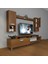 Ekoflex 5da Mdf Krom Ayaklı Tv Ünitesi Tv Sehpası Naturel Ceviz 2