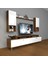 Ekoflex 5da Mdf Krom Ayaklı Tv Ünitesi Tv Sehpası Ceviz Beyaz 1
