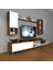 Ekoflex 5da Mdf Krom Ayaklı Tv Ünitesi Tv Sehpası Ceviz Beyaz 2