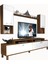 Ekoflex 5da Mdf Krom Ayaklı Tv Ünitesi Tv Sehpası Ceviz Beyaz 3
