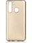 Samsung Galaxy A21 Kılıf Premier Silikon Koruma + Nano Glass Gold 1