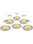 Bone Chına Porselen 5" Çay Tabağı ve Çay Bardağı Set 6'lı- 12 Parça 1