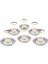 Bone Chına Porselen 5" Çay Tabağı ve Çay Bardağı Set 6'lı- 12 Parça 1