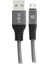 Swapp SW-KC61MG 1m 2.4A Micro Usb Kılıflı Gri Data + Şarj Kablosu 1