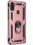 Samsung Galaxy A11 Kılıf Military Ring Holder Rose Gold 2