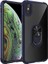 Apple iPhone X/XS Kılıf Ultra Korumalı Yüzüklü Standlı Mola Kapak Lacivert 1