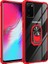 Samsung Galaxy S20 Kılıf Ultra Korumalı Yüzüklü Standlı Mola Kapak + 360 Full Body Ekran Koruyucu (Ön-Arka) Kırmızı 1